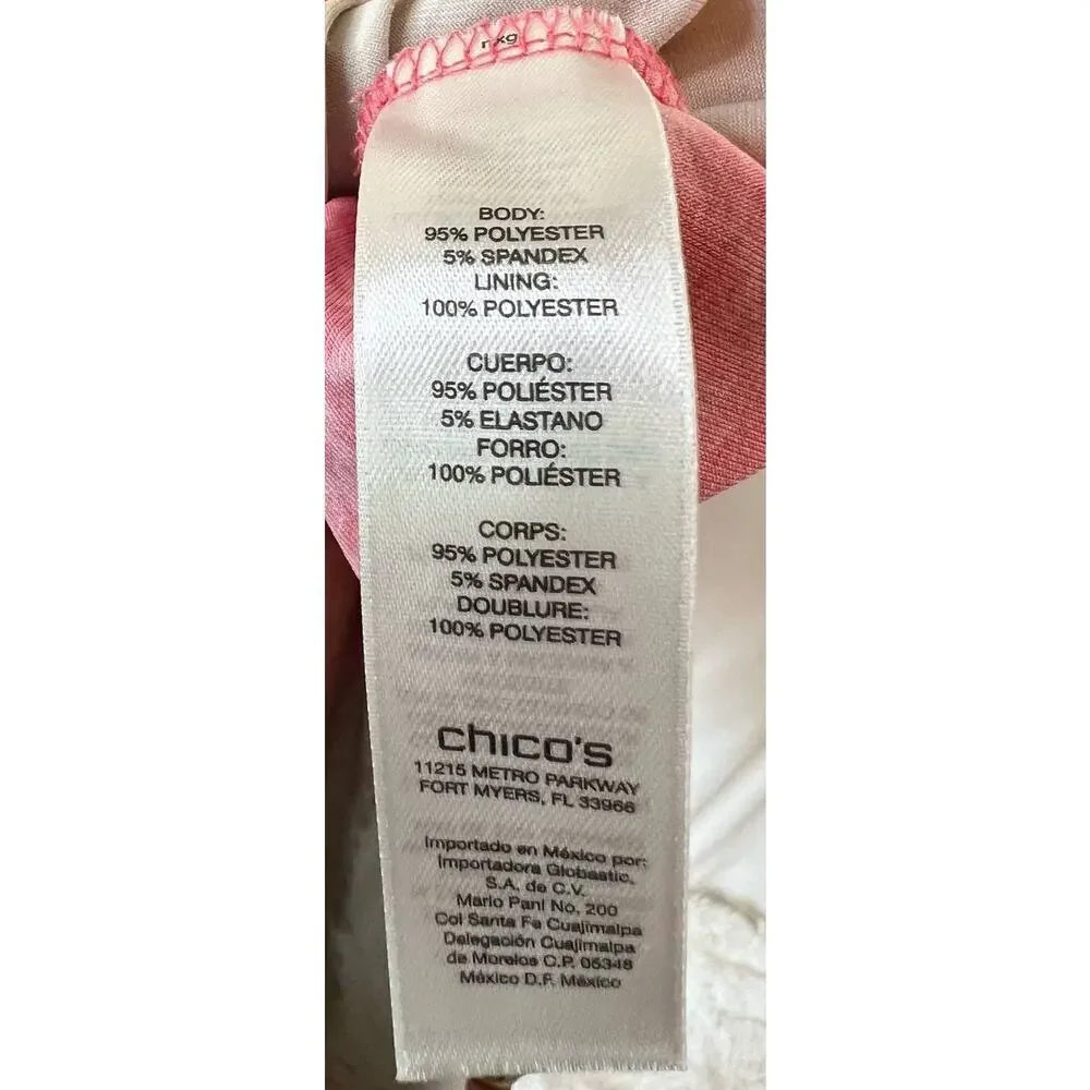 Chico's Coral Paisley Halter Maxi Dress Size 2 Excellent - Picture 4 of 4